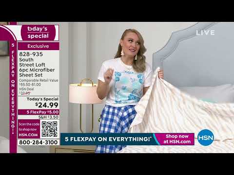 South Street Loft 6piece Microfiber Sheet Set