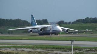 preview picture of video 'Antonov-124 UR-82007 take off at Sola'