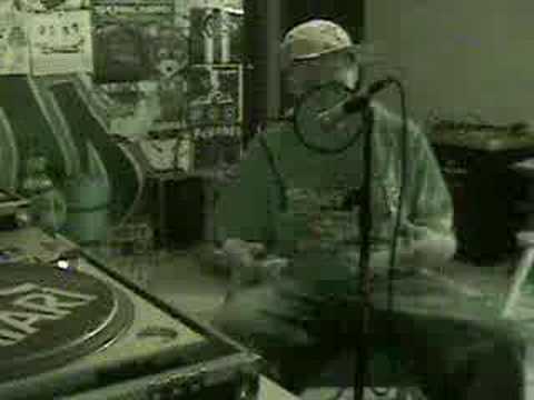 Barry C. Freestylin live in the basement to a B.O.G. beat