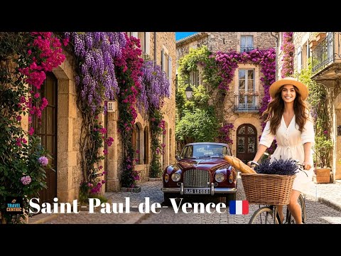 Saint-Paul-de-Vence Walking Tour 🇫🇷 The Most Beautiful Hilltop Village in France | 4K