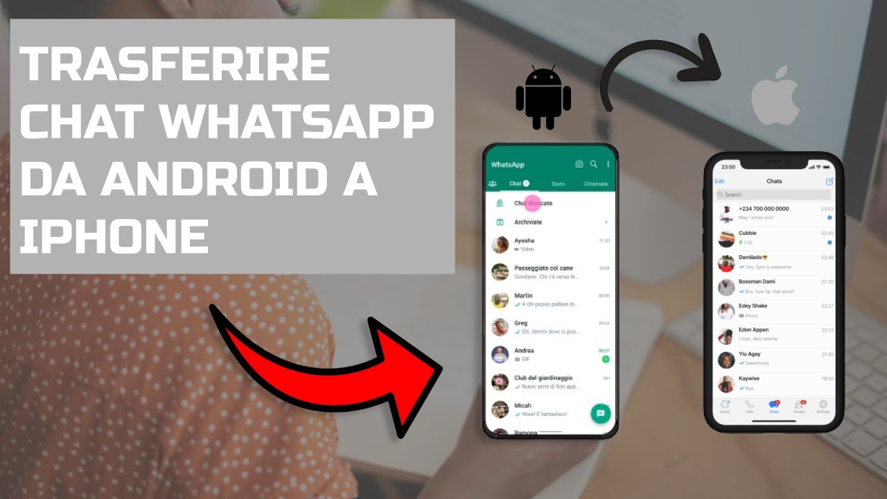 Come trasferire chat WhatsApp da android a iphone
