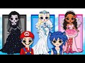 DRESS WEDDING: Couple Wednesday, Mario, Disney Princess & Sonic / DIYs Paper Dolls & Crafts