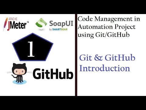 Code Management (SoapUI & JMeter) - GIt & GitHub Introduction Video