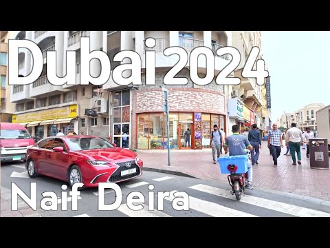 Dubai [4k] Naif Deira Dubai Streets Evening Walking Tour 🇦🇪