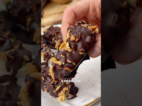 Banana Snickers Bars 😋🥜🍫🍌