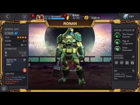 Levelling up 4 star Ronan to rank 3!