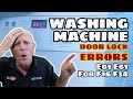 Washing machine Doorlock error codes E01, F08, F16, F34, E61 Bosch, Neff, Siemens