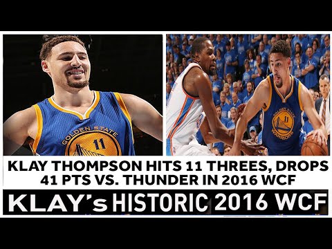 Klay Thompson's Historic 11 Triples vs Thunder In Game 6 Of 2016 WCF Highlights ★Every Three Pointer
