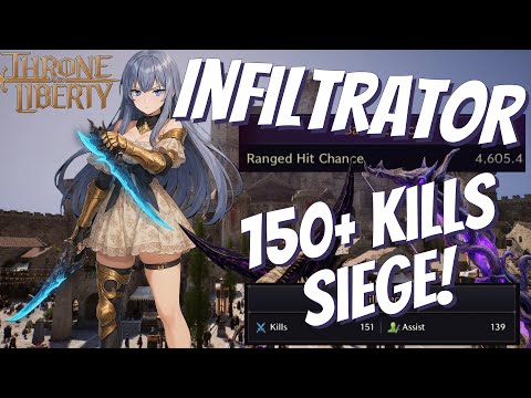 Bow/Dagger PVP | 150+ Kills Infiltrator Siege | Throne and Liberty