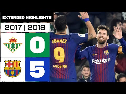 REAL BETIS 0-5 FC BARCELONA 2017/18 | Resumen Ampliado