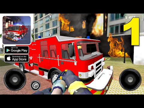 Fire Engine Simulator - I Drove a Fire Engine and Responded to a Fire Emergency! #1 (Android, iOS)