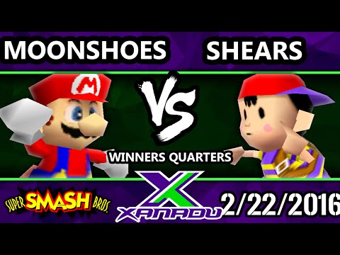 S@X 138 - Shears (Ness, Donkeykong) Vs. Moonshoes (CaptainFalcon, Mario) SSB64 WQ - Smash 64