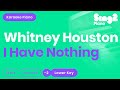 Whitney Houston - I Have Nothing (Lower Key) Piano Karaoke