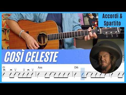 Così Celeste | Zucchero | Tutorial Chitarra | Accordi | Canzoni Facili