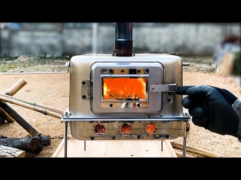 This wood stove was made without welding - Homemade hot tent stove