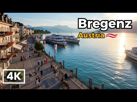 bregenz, Austria 🇦🇹 The Most Beautiful City in Alpes ☀️ 2025 - 4K Walking Tour