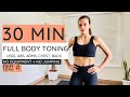 30 Minute FULL BODY TONING Workout No Equipment No Jumping फुल बॉडी टोनिंग
