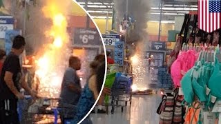 Walmart fireworks display catches fire in middle of store in Phoenix - TomoNews