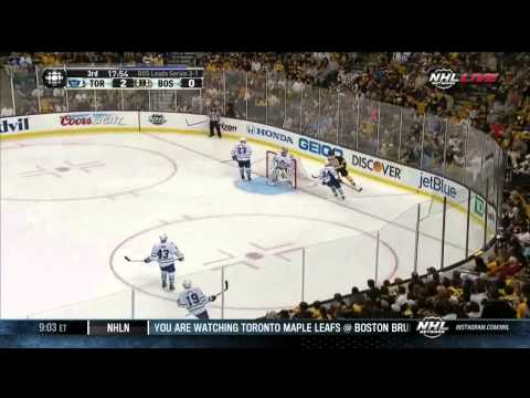 Clarke MacArthur backhand goal 2-0 May 10 2013 Toronto Maple Leafs vs Boston Bruins NHL Hockey