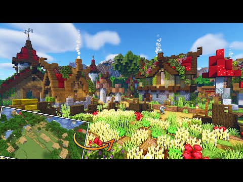 Minecraft Village Transformation, But Cottage Core!!!