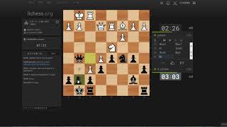 チェス 実況動画 No.4 by HIRO U2000 Blitz Arena on lichess