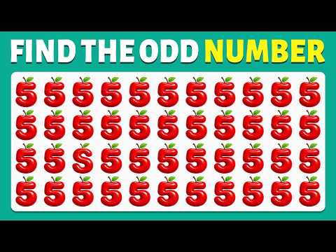 Find the Odd One Out – Numbers & Fruits Edition 🍎🔢 | 40 Levels | Easy, Medium, Hard | Cow Quiz