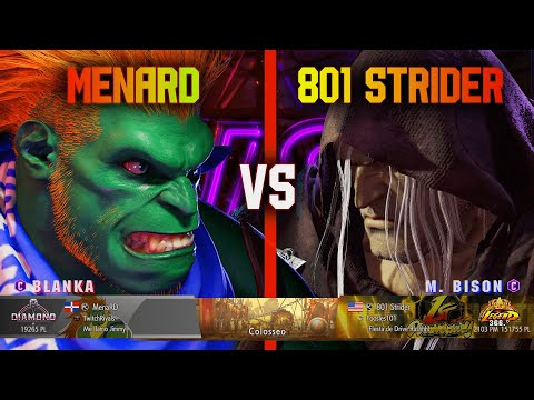 SF6 ▰ MenaRD (Blanka) VS 801 Strider (Bison) | High Level Gameplay | Street Fighter 6 High Level
