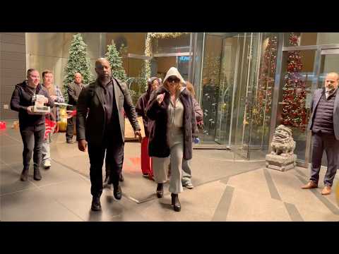 Mariah Carey with Twins Leaving The Mandarin Hotel in New York Citye