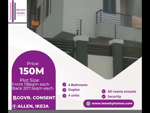 4 bedroom Duplex For Sale Allen Avenue Ikeja Lagos