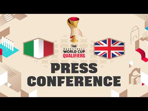 LIVE - Italy v Great Britain - Press Conference | FIBA Basketball World Cup 2027 European Qualifiers