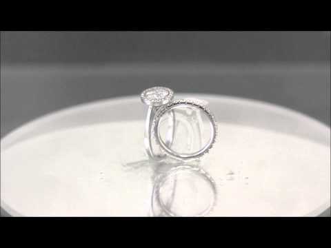 14K WHITE GOLD ROUND CUT DIAMOND ENGAGEMENT RING AND BAND BEZEL 2.00CT - KNR INC - 731