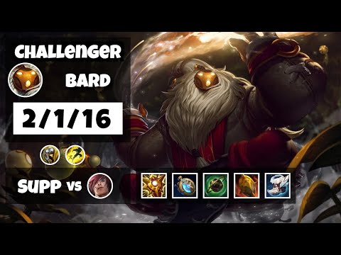 Bard 11.17 Gameplay Challenger Replay S11 Support (2/1/16) - KOREAN