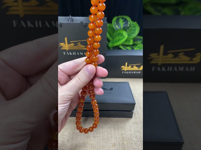 سبحة مسكي عسلي داكن