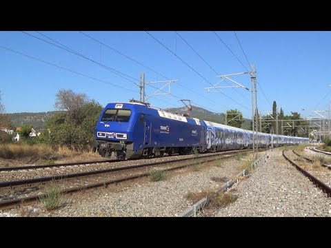 Thumbnail for TrainOSE passenger trains north of Athens (28/10/19)