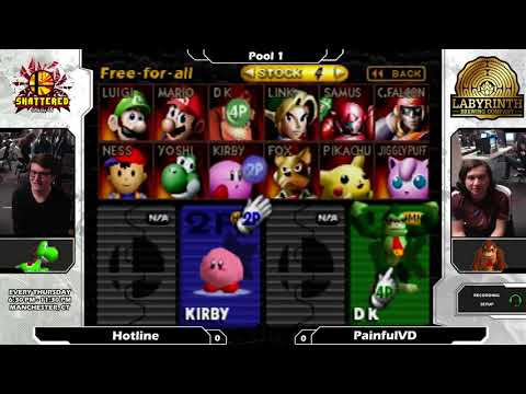 Smash 64: Hotline (Yoshi) V SMT | PainfulVD (DK) - Shattered 93 Tourney