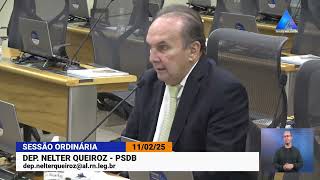 Nelter Queiroz presta homenagem a Aderbal Dantas e Irani Araújo em sessão plenária