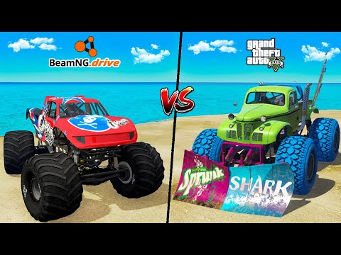 GTA 5 MONSTER TRUCK VS BEAMNG.DRIVE MONSTER TRUCK | WHICH IS BEST?