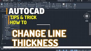 AutoCAD How To Change Line Thickness Tutorial