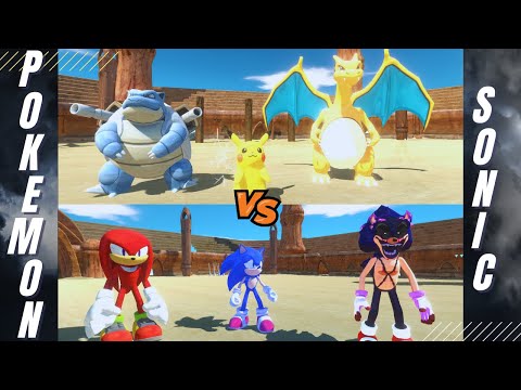 3 ON 3 // Pokemon VS Sonic - Animal Revolt Battle Simulator