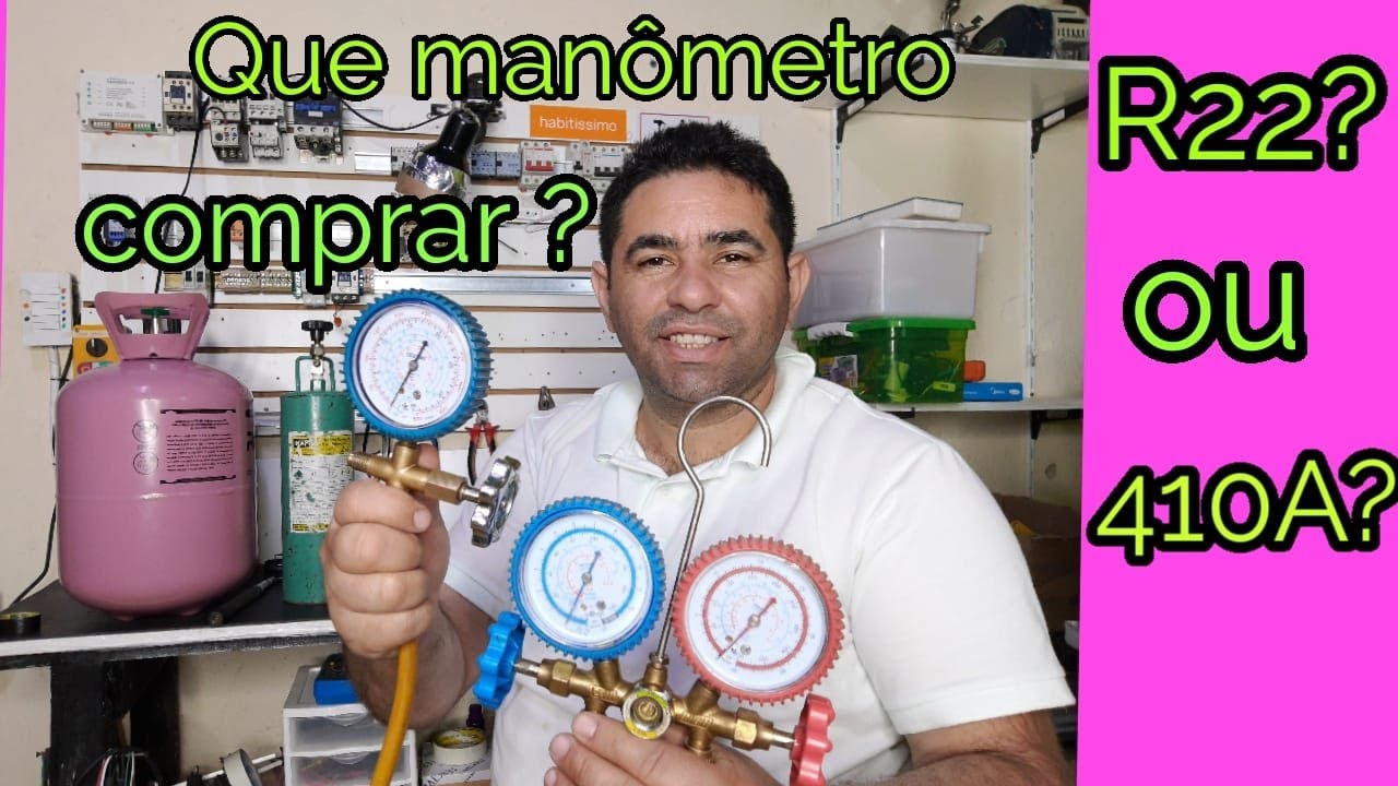 Como Usar o manômetro analógico R22 e R410A vídeo aula passo a passo