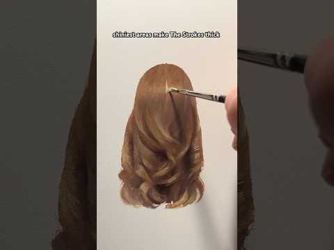 How to Paint Hair #art #painting #tutorial #howto #paintingtutorial #asmr
