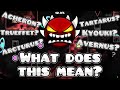 What Do The Names Of List Demons In GD Mean