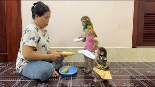 Download lagu 3 Sisters Stand Up In LINE Very Mannerly Waiting Mom To Slice Papaya For Them To Eat Very Sugary!! mp3