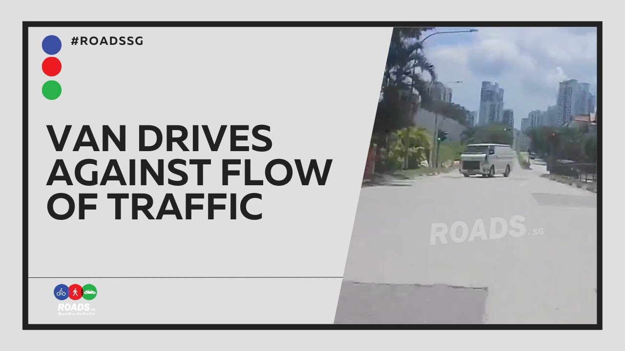 Van Drives Against Flow of Traffic