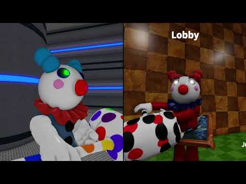 OLD CLOWNY VS NEW CLOWNY JUMPSCARE - Roblox Piggy FANGAME