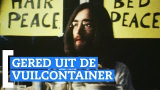 Unieke beelden John Lennon en Yoko Ono gered uit een chemische afvalcontainer