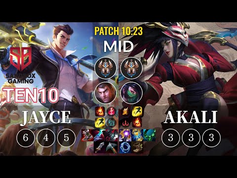 SB Ten10 Jayce vs Akali Mid - KR Patch 10.23