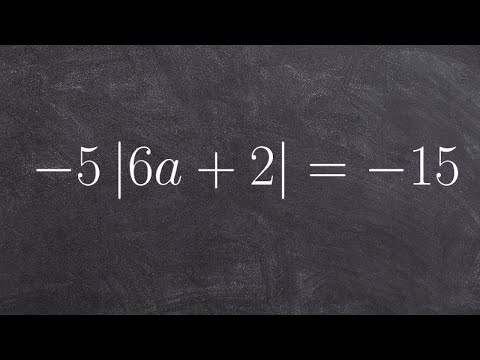 Solving an Absolute Value Equation