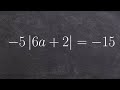 Solving an Absolute Value Equation