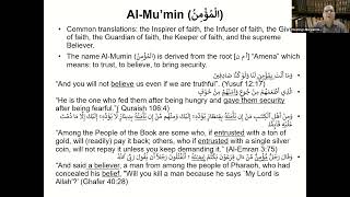 Your Character in the Shade of Allah's Name - Al Mu'min